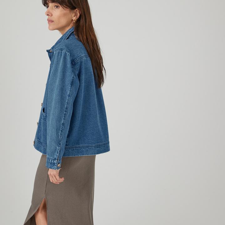 Actual product image La Redoute Collections Signature denim jacket with buttons (S, M)