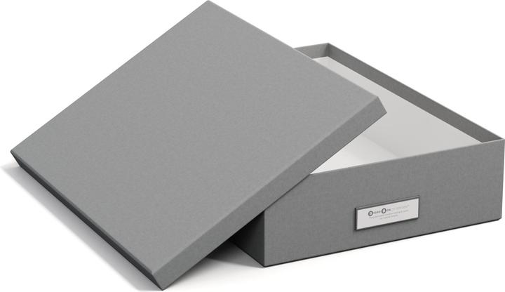 Actual product image Bigso OSKAR Storage Box A4 Grey (26 x 35 x 8.5 cm, 7.76 l)