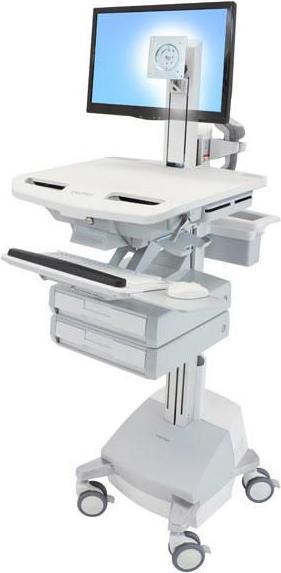 Ergotron Trolley for LCD display/keyboard/mouse/CPU/notebook/barcode scanner - medical -...