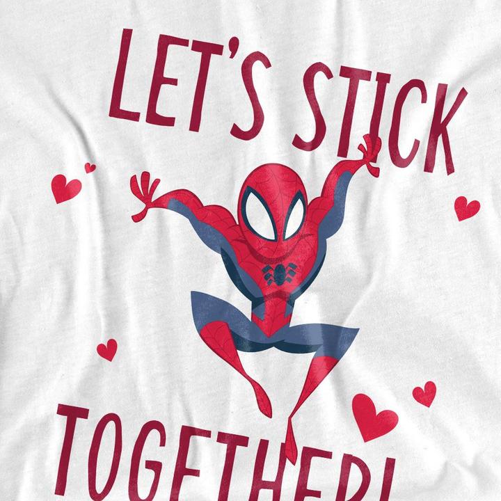 Immagine prodotto Spiderman Stick Together Maglietta San Valentino Adulto Unisex (XL)