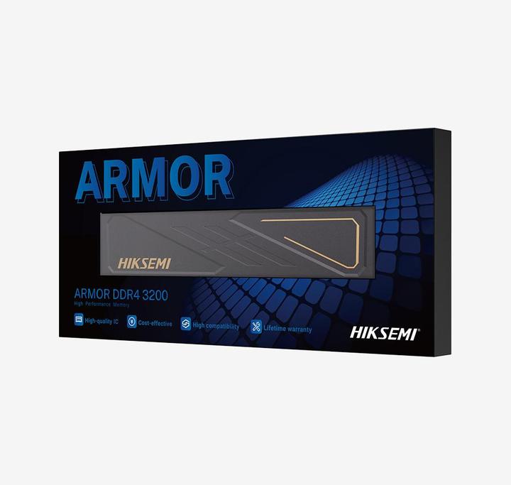 Actual product image Hikvision Hiksemi Armor Ram Dimm Memory 8Gb (1 x 8GB, 3200 MHz, DDR4-RAM, DIMM)