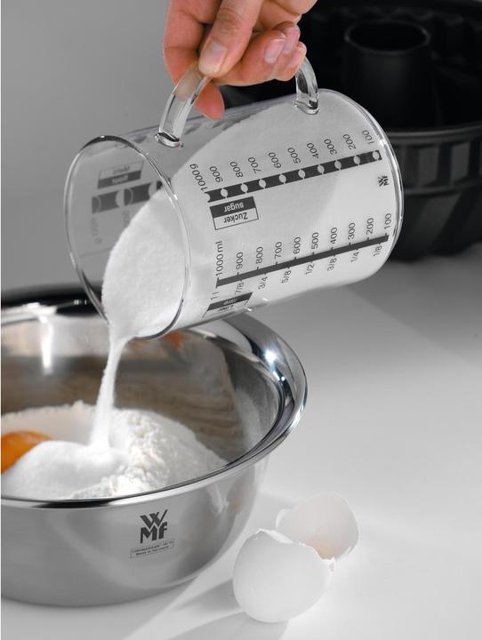 Produktbild WMF Messbecher 1,0l Skalierung 4 Masseinheiten Gourmet hitzebeständiges Glas (1000 ml)