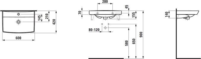Produktbild Laufen Waschbecken (600 mm, 420 mm)
