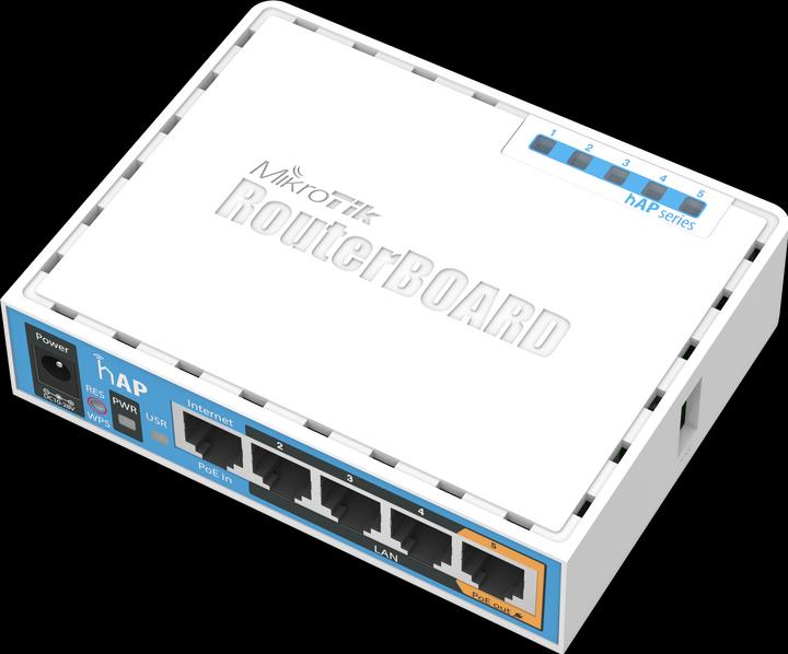 Produktbild MikroTik RB951UI-2ND - hAP mit 650 MHz CPU, 64 MB RAM, 5x LAN
