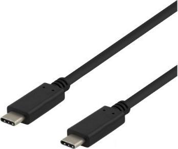 Immagine prodotto Deltaco Cavo da USB-C a USB-C, 1 m, 10 Gbps, 100 W 5 A, USB 3.1 Gen nero USBC-1402 (1 m, USB 3.2 Gen 2)