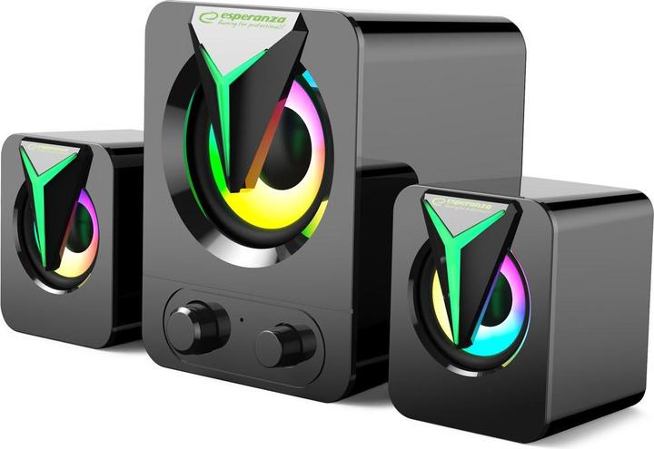 Produktbild Esperanza EGS107 Esperanza-Lautsprecher 2.1 USB-LED-Regenbogen-Sopran