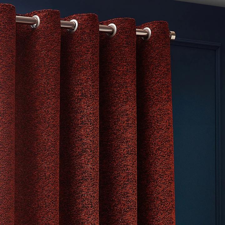 Actual product image New Galaxy Chenille Eyelet Curtains (168 x 183 cm)