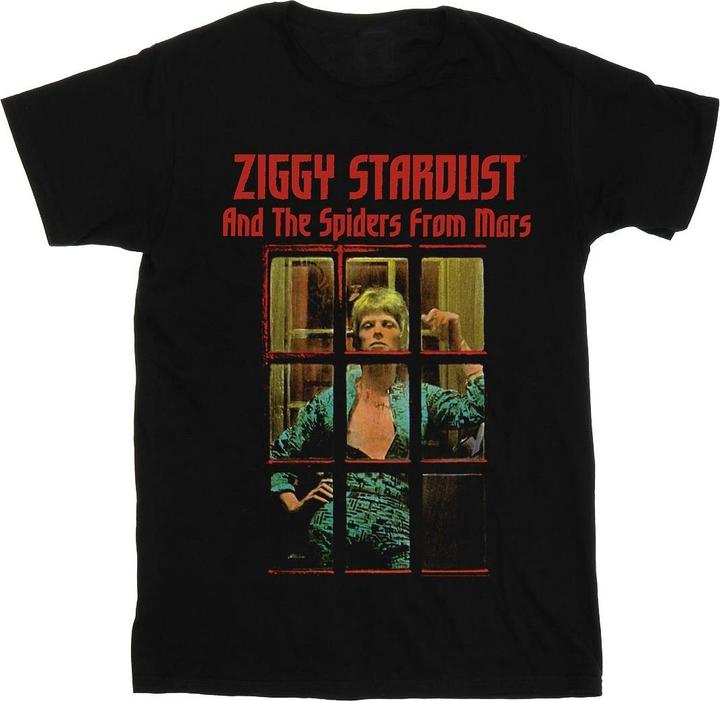 Actual product image David Bowie Womens/Ladies Ziggy Stardust Spider Cotton Boyfriend T-Shirt (S)