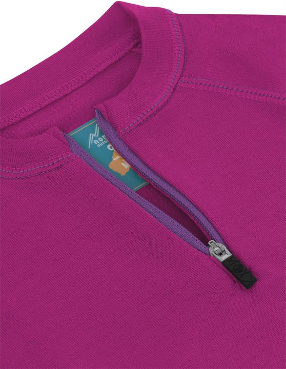 Immagine prodotto Normani Kinder Merino Langarm mit 1/4 Zipper „Nyapari“ - 9545 (158, 164)