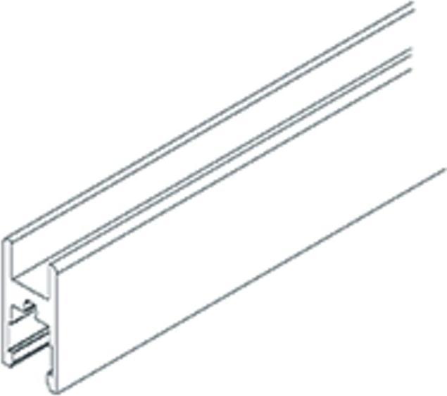 Actual product image HAWA Clipo 36 glass fixing profile for gluing 12x24mm