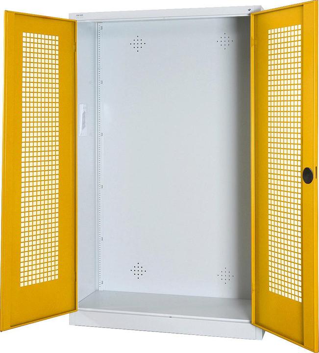 Actual product image C+P Modular sports equipment cabinet (HxWxD: 195x120x50 cm, with perforated sheet metal hinged doors).