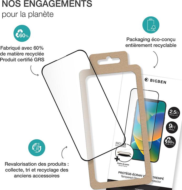 Produktbild Bigben Gehärtetes Glas 2.5D 9H (1 Stück, Xiaomi Redmi 14C, Xiaomi 14T Pro)