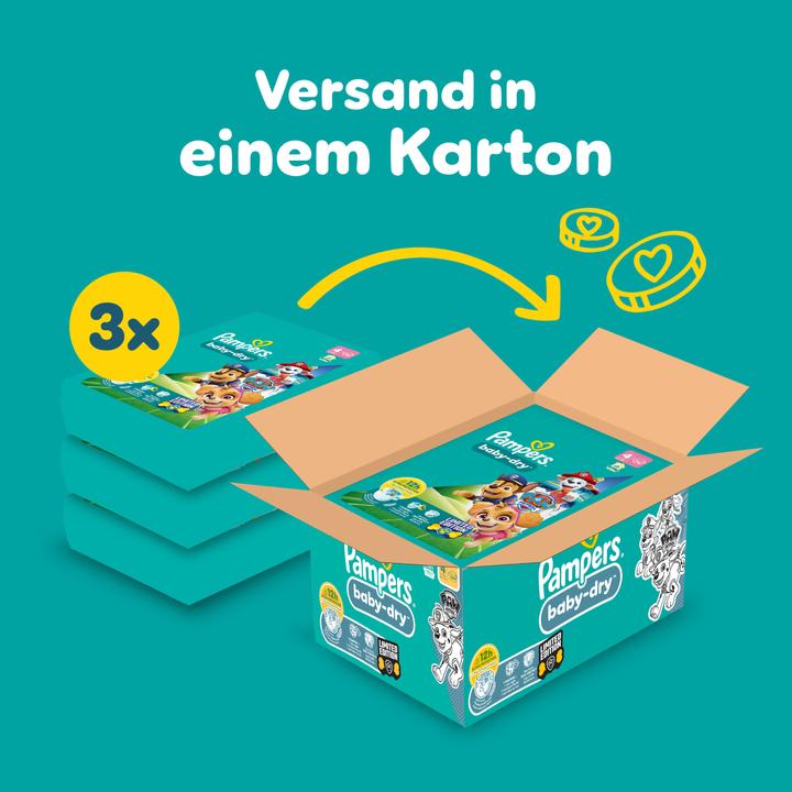 Produktbild Pampers Baby-Dry Paw Patrol Limited Edition (Gr. 4, Monatsbox, 222 Stück)