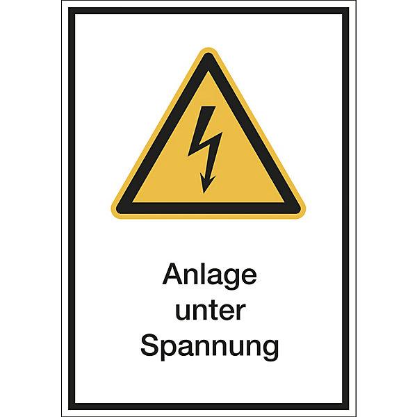 Actual product image Marahrens Combination signs with text, 210x297mm, art., VE 10 pcs, installation under voltage