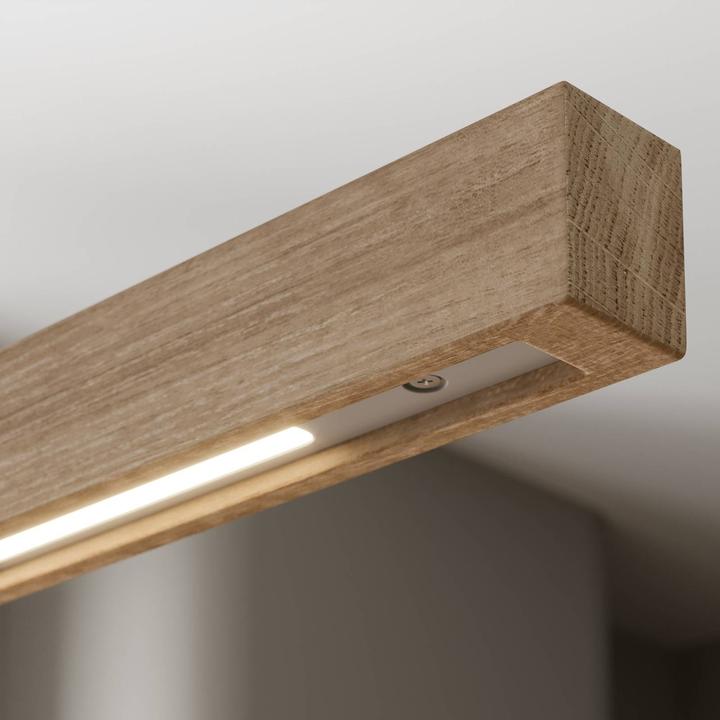Image du produit Lucande Nora Lampe à suspendre Chêne/Nickel (3800 lm)