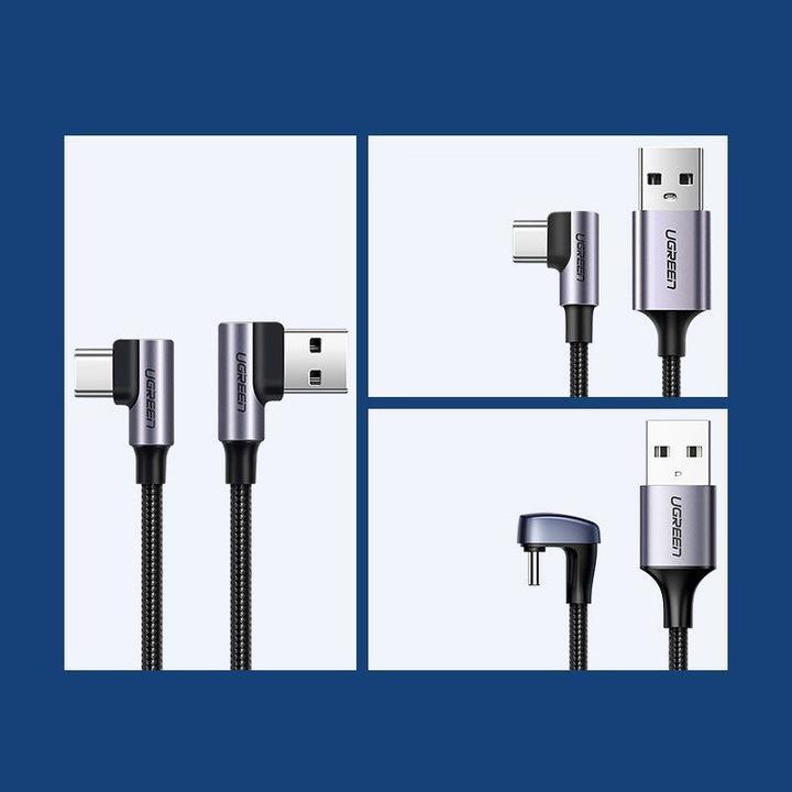Produktbild Ugreen Right Angle USB C Quick Charging Cable (0.50 m, USB 2.0)