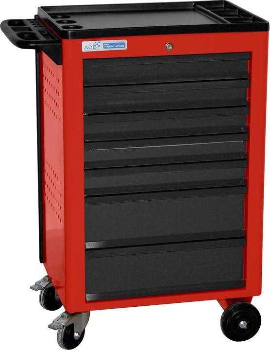 Actual product image ADB Basic workshop trolley red 7 drawers (1 x)