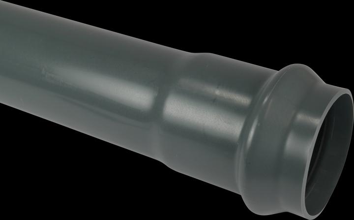 Image du produit Bevo Druckrohr PVC-U 90 mm x 3,5 mm Steckmuffe x Glatt 16bar ISO-PN8 Grau 5m
