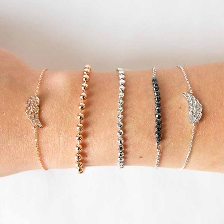 Actual product image Engelsrufer Bracelet Black Spinel (18 cm, Stone)