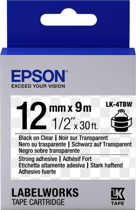 Immagine prodotto Epson Etichetta Cassetta Lk-4tbw (1.20 cm, Nero)