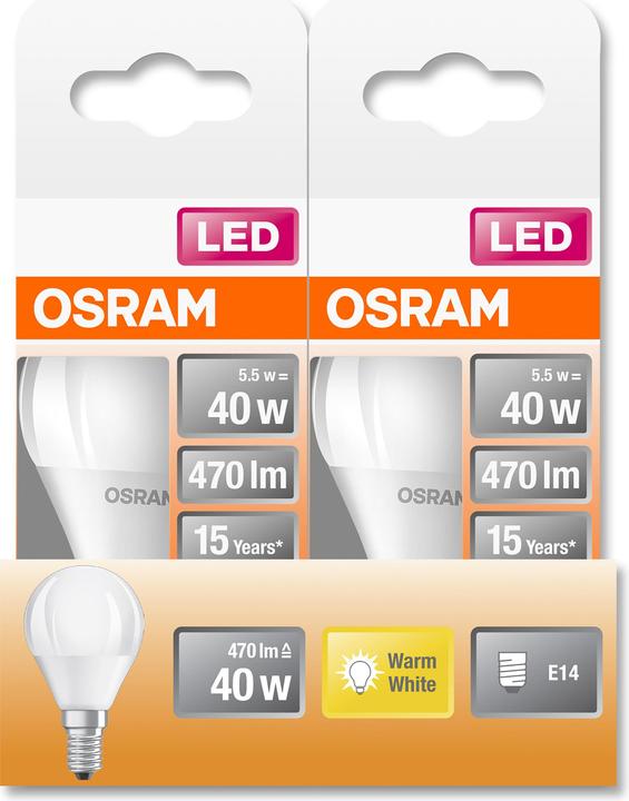 Actual product image Osram Star Classic P (E14, 40 W, 470 lm, 1 x, F)