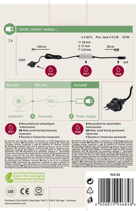 Immagine prodotto Paulmann Alimentatore da esterno Plug & Shine 30W