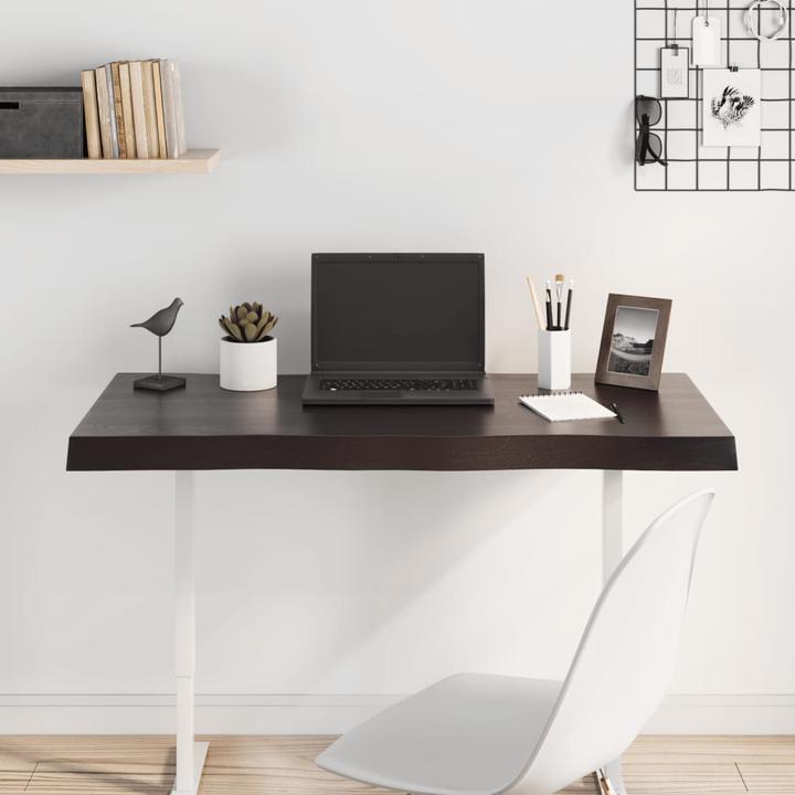 Image du produit VidaXL Tischplatte 100x50x6 cm Massivholz Eiche Behandelt (100 x 50 x 6 cm)