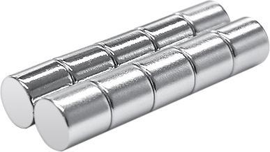 Actual product image Rs Pro Neodymium magnet, disc, 6mm x 6mm (1 x)