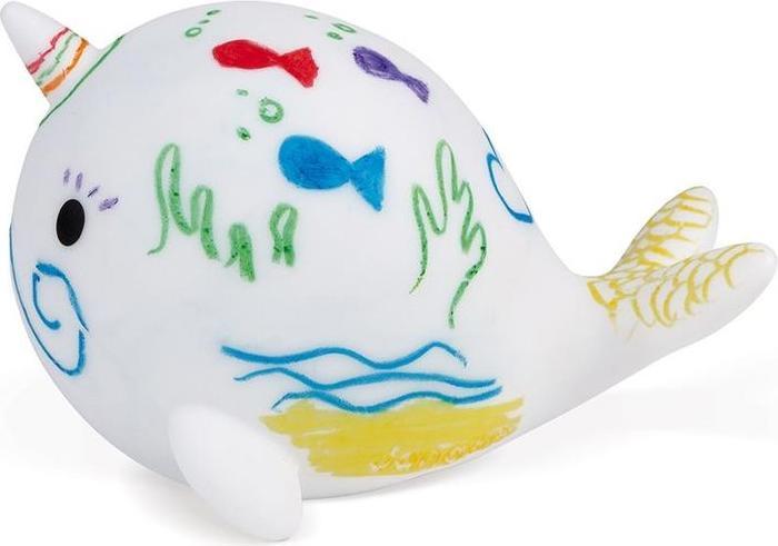 Actual product image Janod Narwal bathtub painting set