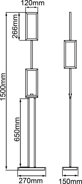Immagine prodotto Brilliant Ranut LED 24W / STA3 / 3200lm / 3000K / DIM Lampada da terra, 3 fiamme (3200 lm)