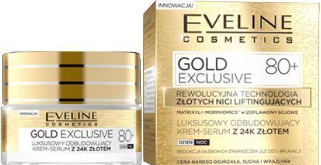 Eveline Gold Exclusive 80+ luxurious restorative cream-serum with 24k gold for very mature skin (50 ml)