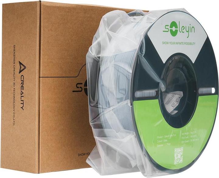 Creality Filament Soleyin Ultra-PLA Grau 1.75 mm 1.29 kg (PLA, 1.75 mm, 1290 g, Gris)