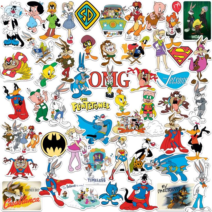 Produktbild Looney Tunes Huldigung Aufkleber Deluxe 50erPack Vinyl