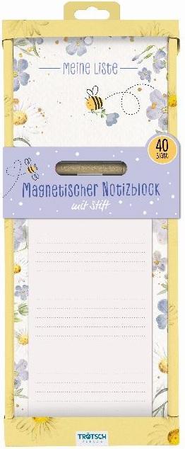Produktbild Notizblock mit Stift und Magnet Bienchen mehrfarbig