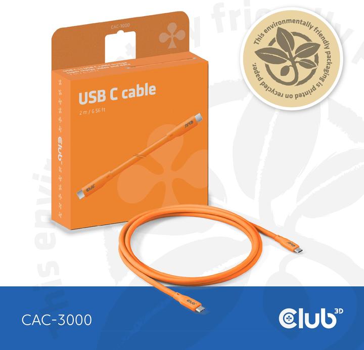 Productafbeelding Club 3D USB C — USB C (2 m, USB 4.0)