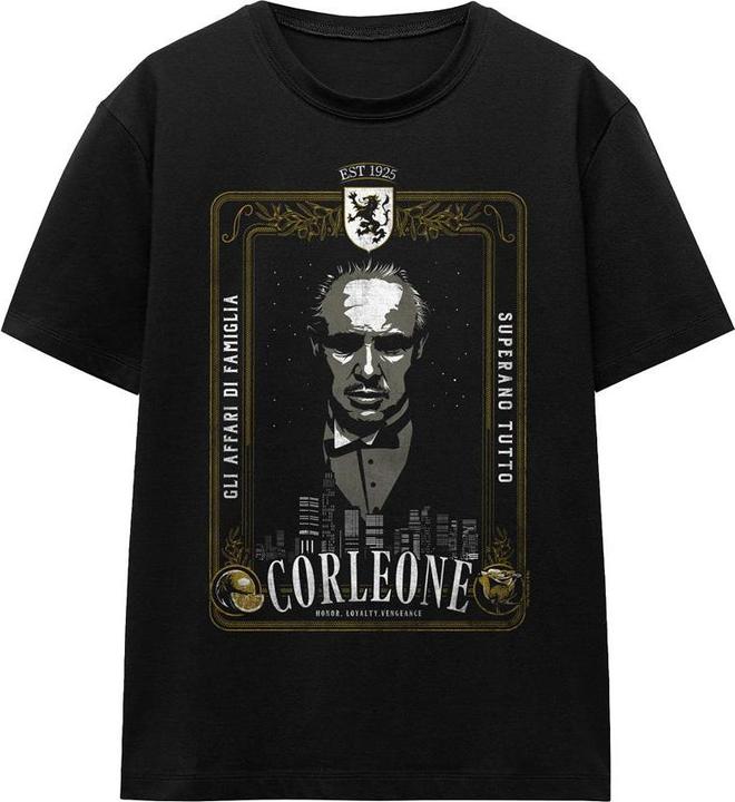 Actual product image The Godfather Unisex Adult Don Vito Corleone Classic Poster T-Shirt (XL)