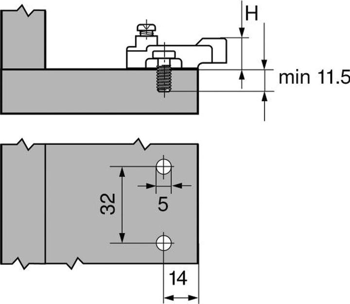 Produktbild Blum Kreuzmontageplatten MODUL Eckmontage (1 Stk.)