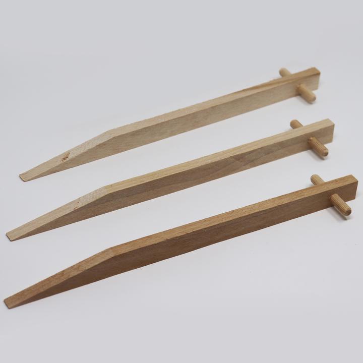 Image du produit Aquagart 100 Erdanker aus Buchenholz I Holz Bodenanker Holzpock Befestigungsanker
