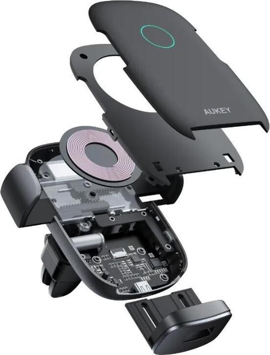 Aukey Support de téléphone à chargement sans fil Navigator Wind II HD-C52 Black, Built-in charger