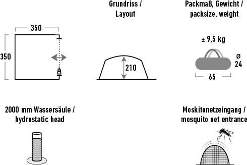 Produktbild High Peak Cabana (350 cm, 350 cm)