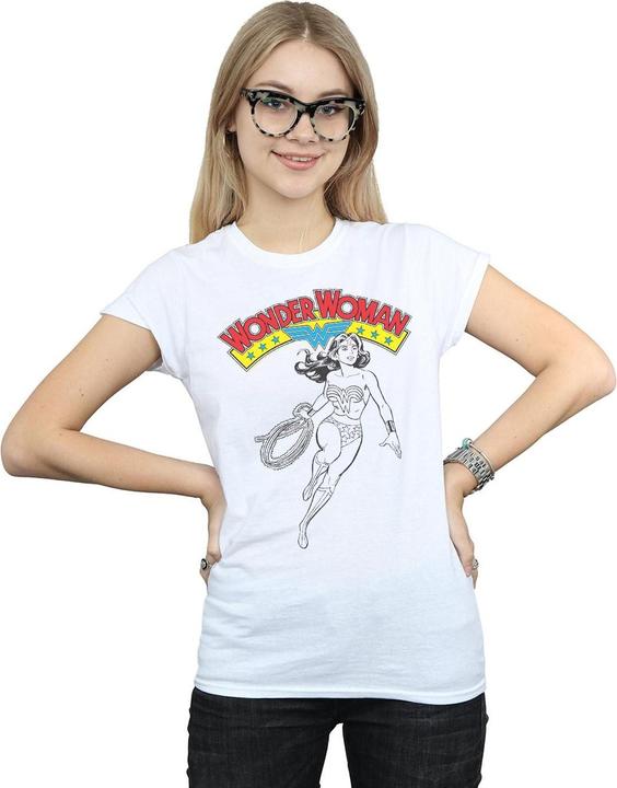 Actual product image Womens/Ladies Wonder Woman Lasso Cotton T-Shirt (L)