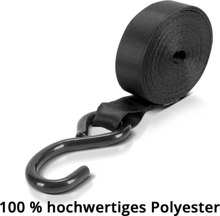 Actual product image Stahlwerk Ratchet strap with hook set of 4 5 m x 25 mm 800 kg lashing strap