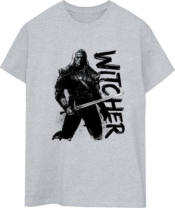 Immagine prodotto Netflix The Witcher Sketch Geralt Maglietta Ampia Donna (L)