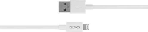Image du produit Deltaco Câble Lightning USB-A -Lightning, 2m, Apple C189 chipset, MFi, FSC marked package, white (2 m, USB 2.0)
