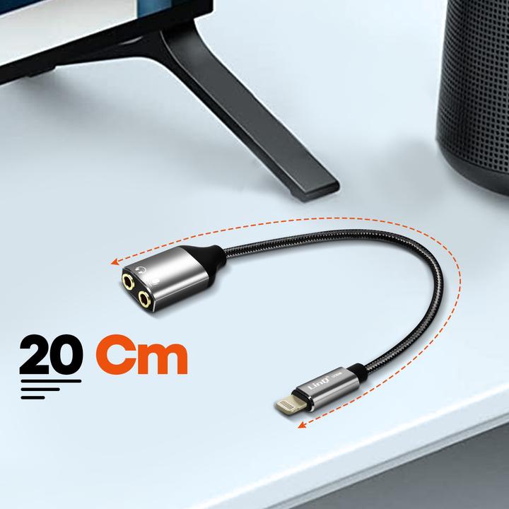 Actual product image LinQ LT3538 Audio splitter (Lightning, 3.5mm jack)