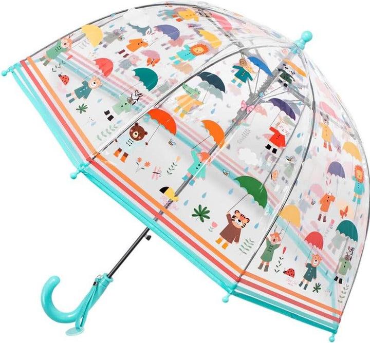 Actual product image Alopini Modischer und niedlicher Regenschirm mit automatischer Öffnung, winddichter Kappe, aus Eisengestell