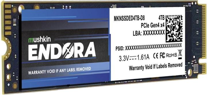 Produktbild Mushkin M.2 4TB Endora NVMe PCIe4.0 x 4 (4000 GB, M.2 2280)