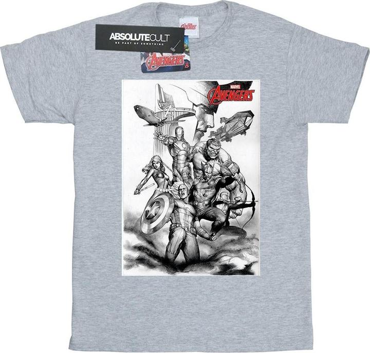 Image du produit Mens Avengers Assemble Team Sketch T-Shirt (L)