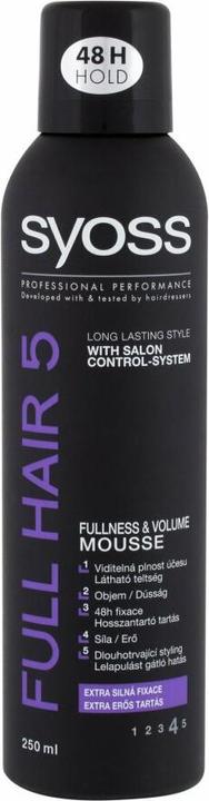 Image du produit Syoss Full Hair 5 Fullness Volume Mousse Tuzici Pena (250 ml, Mousse de volume)
