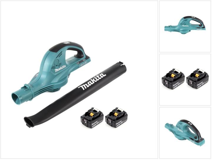Makita DUB 361 T 2x 18 V / 36 V Akku Laubbläser Gebläse + 2x BL 1850 5 Ah / 5000 mAh Akku (Akkubetrieb, Laubbläser)
